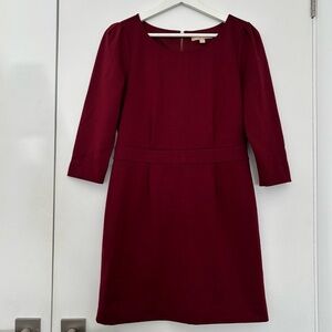 Elegant Burgundy Women's Dress